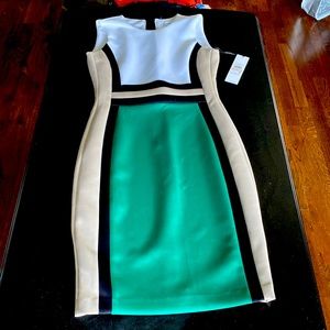 Brand New Color block Calvin Klein Dress size 2